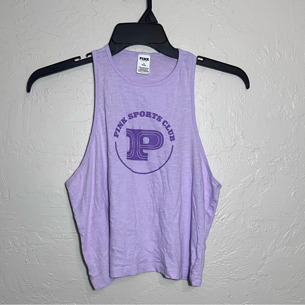 PINK BY VICTORIA’S SECRET 100% COTTON LILAC TANK TOP SIZE M